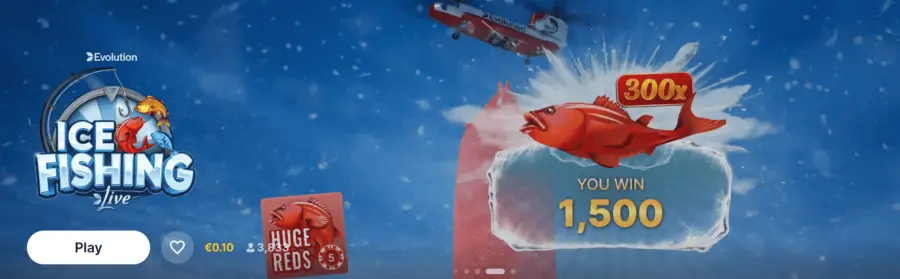 Ice fishing gambling game